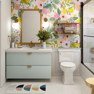 Цветная и яркая ванная комната: как преобразить санузел в Быстровке - bystrovka.mebel54.com | фото