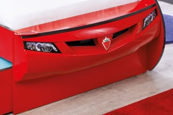 CARBED Кровать-машина Coupe с выдвижной кроватью Red 20.03.1306.00 в Быстровке - bystrovka.mebel54.com | фото