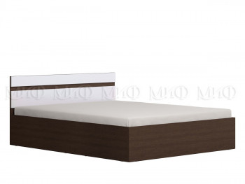 Ким кровать 1,6 (Венге/белый глянец) в Быстровке - bystrovka.mebel54.com | фото