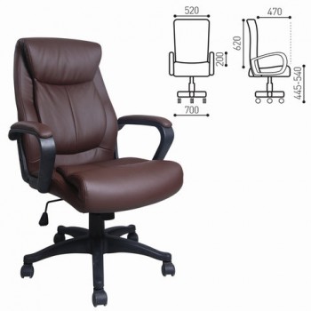 Кресло офисное BRABIX Enter EX-511 (коричневый) в Быстровке - bystrovka.mebel54.com | фото