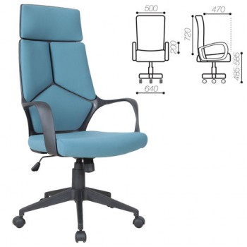 Кресло офисное BRABIX Prime EX-515 (голубая ткань) в Быстровке - bystrovka.mebel54.com | фото