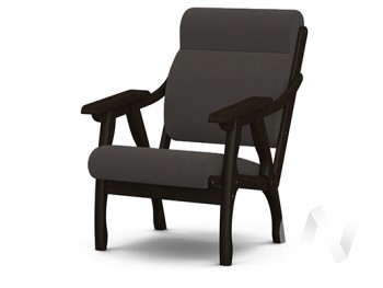 Кресло Вега-10 (венге лак/ULTRA GRAFIT) в Быстровке - bystrovka.mebel54.com | фото