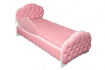 Кровать 170 Гармония 36 Светло-розовый (мягкий бортик) в Быстровке - bystrovka.mebel54.com | фото