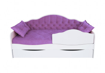 Кровать 170 серии Иллюзия Лайт 1 ящик 32 Фиолетовый (подушки) в Быстровке - bystrovka.mebel54.com | фото