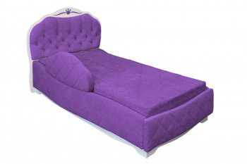 Кровать 190 Гармония Lux 32 Фиолетовый (мягкий бортик) в Быстровке - bystrovka.mebel54.com | фото
