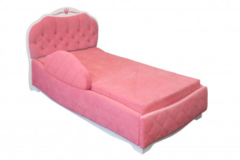 Кровать 190 Гармония Lux 36 Розовый (мягкий бортик) в Быстровке - bystrovka.mebel54.com | фото